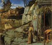 Giovanni Bellini St Francis in the Wilderness (mk08) oil painting on canvas